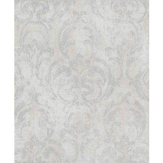   Klasszikus barokk díszítőminta vakolt fal háttéren bézs krém és szürke tónusok tapéta