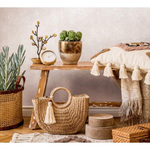 Strukturált kopott vakolat mintázata krém és bézs tónusok finom mintafény tapéta