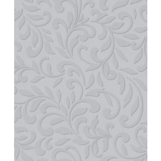   Virágos indamotívum modern fémes kiemeléssel szürke/világosszürke és ezüst tónusok tapéta