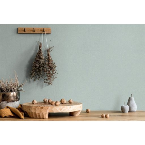 Diszkrét domborhatású texturált egyszínű minta világos mentazöld tónus tapéta