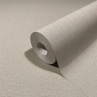   Kifinomult vászonhatású texturált egyszínű minta meleg homokbézs tónus tapéta