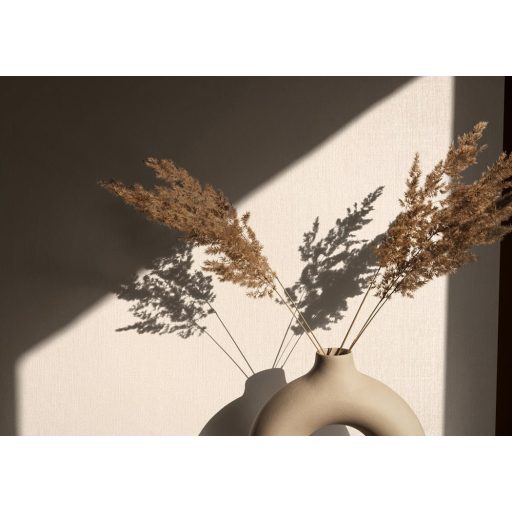 Finom keresztszövésű lenvászon egyszínű texturált minta krémes-bézs tónus tapéta