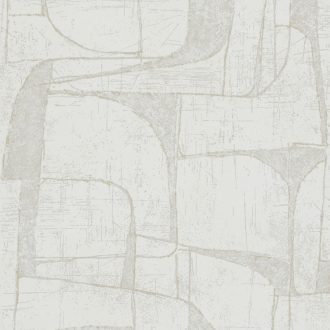   Absztrakt geometriai minta karcolt jellegű alapstruktúrán bézs és barna tónus tapéta