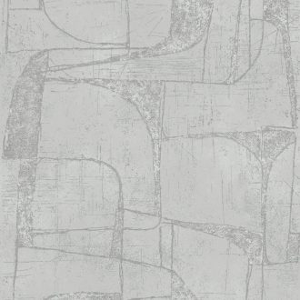   Absztrakt geometriai minta karcolt jellegű alapstruktúrán világosszürke szürke és szürkésbézs tónus tapéta