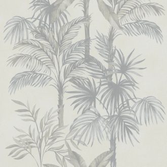   Trópusi feeling! Pálmaliget ábrázolás natur színekben bézs szürke és barna/szürkésbarna tónus tapéta
