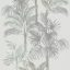 Trópusi feeling! Pálmaliget ábrázolás natur színekben törtfehér szürke szürkésbarna és zöld tónus tapéta