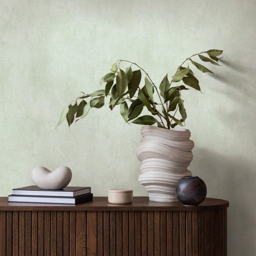 Strukturált egyszínű betonhatású minta világoszöld/szürkészöld tónus tapéta