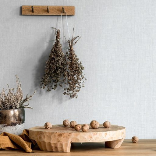 Finoman strukturált textilhatású minta fehér/törtfehér tónus tapéta