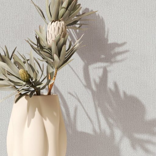 Finoman szőtt strukturált felületű egyszínű minta világosszürke/szürkésbézs tónus tapéta