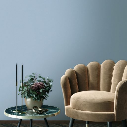 Természetes szinte lélegző texturált vászonhatású minta derűs acélkék/porcelánkék tónus tapéta