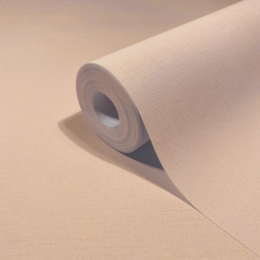 Természetes szinte lélegző texturált vászonhatású minta púderes barack tónus tapéta