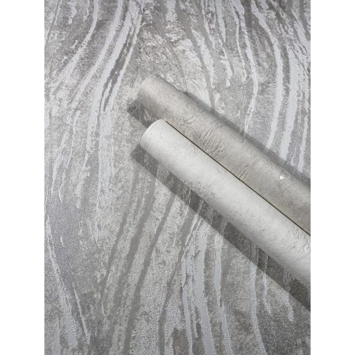 Homokkő rétegek és márvány erezet függőleges hullámokba rendezve törtfehér szürkésfehér és szürke tónus tapéta