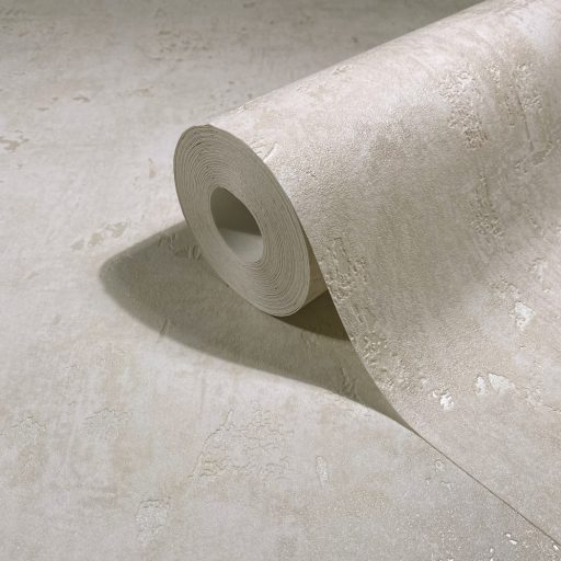 Loft megjelenés kifinomult és letisztult betonhatású mintával krém bézs és szürkésbézs tónus finom fényű részletek tapéta