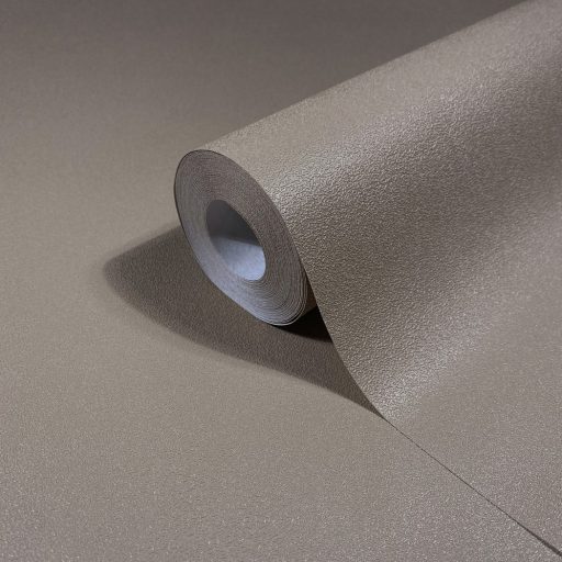 Finoman szőtt természetes egyszínű minta szürke barna és szürkésbarna tónus tapéta