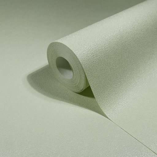 Finoman szőtt természetes egyszínű minta lágy krémes-zöld tónus tapéta