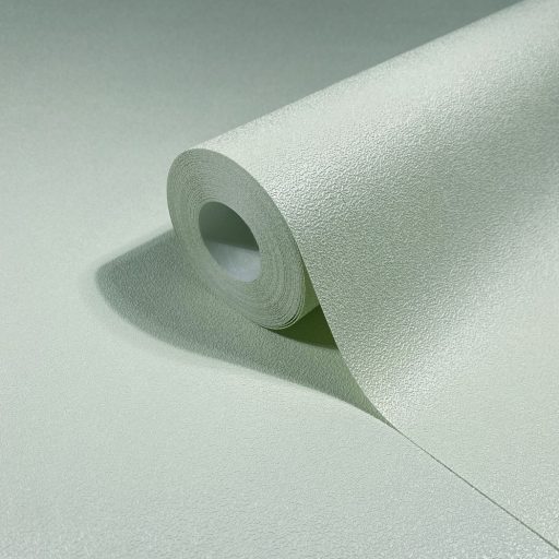 Finoman szőtt természetes egyszínű minta hűvös pasztell iszapzöld tónus tapéta