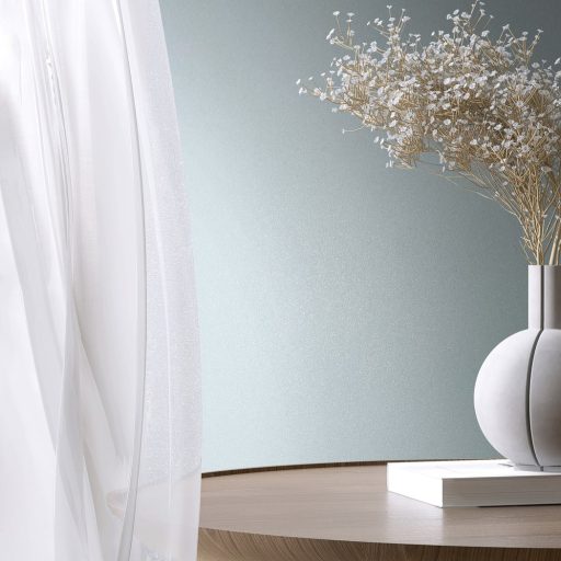 Finoman szőtt természetes egyszínű minta derengő világoskék tónus tapéta