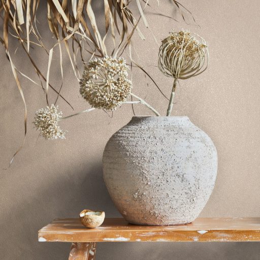 Finoman szőtt természetes egyszínű minta derengő lágy világosbézs tónus tapéta