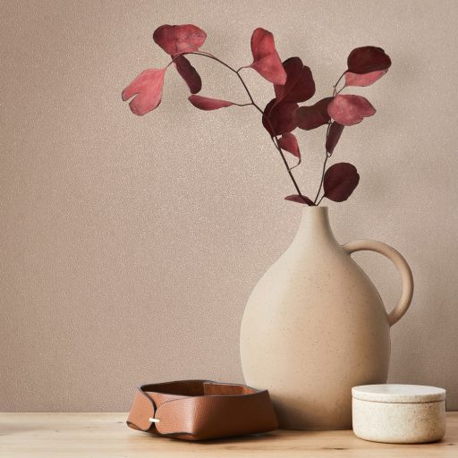 Finoman szőtt természetes egyszínű minta lazac/lazacrózsaszín tónus tapéta