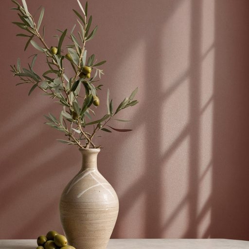 Finoman szőtt természetes egyszínű minta barna/barnás-vöröses tónus tapéta