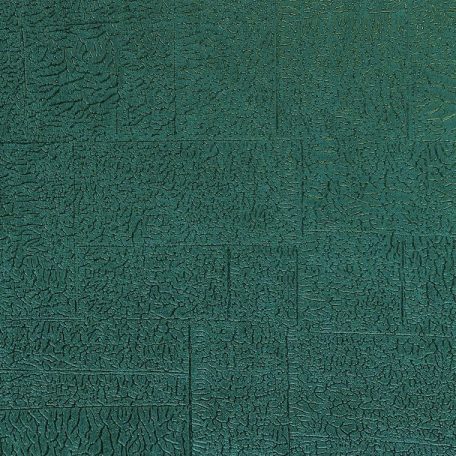 Casadeco Encyclopedia 82536202  CARRE LICHEN EMERAUDE texturált négyzetbe rendezett zuzmó minta smaragdzöld tapéta
