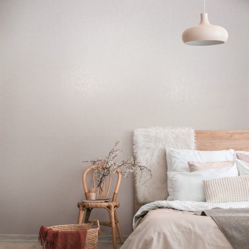 Diszkrét luxus és a természet találkozása - organikus strukturált minta ecru bézs és gyöngyház tónus tapéta