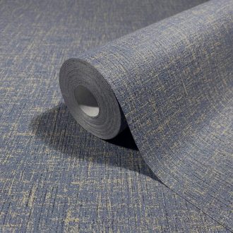   Diszkrét luxus és a természet találkozása - organikus strukturált minta sötétkék és arany/bézsarany tónus tapéta