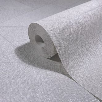   Finom árnyalt színvilágú geometriai minta lágy kontúrokkal fehér gyöngyház és világosszürke tónus tapéta