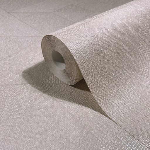 Finom árnyalt színvilágú geometriai minta lágy kontúrokkal ecru gyöngyház és bézs tónus tapéta