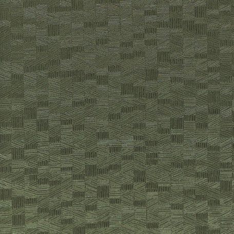 Casadeco Encyclopedia 82547322  LIGNUM VERT geometrikus texturált faragott fa hatás sötétzöld tapéta