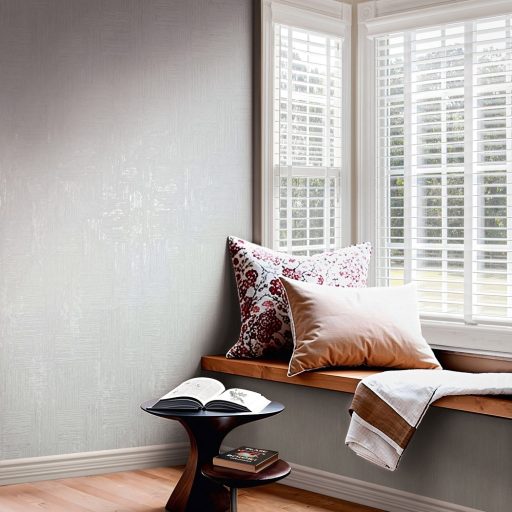 Dinamikus texturált geometriai minta különböző irányú ecsetvonás-szerű vonalakkal fehér gyöngyház és világosszürke tónus tapéta