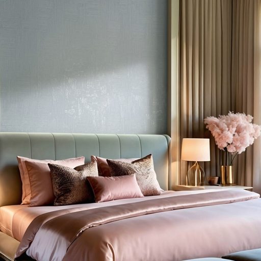 Dinamikus texturált geometriai minta különböző irányú ecsetvonás-szerű vonalakkal jégkék ezüst és gyöngyházfehér tónus tapéta