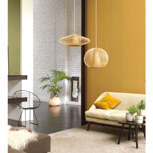 Casadeco Encyclopedia 82657343  FEUILLE DE BANANIER VERT strukturált barázdált khaki zöld fényes tapéta