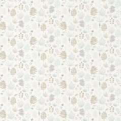   Casadeco Happy Dreams 82731209 ALL OVER JUNGLE BEIGE füvek krémfehér bézs barna menta tapéta