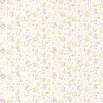   Casadeco Happy Dreams 82735206 ALL OVER JUNGLE PARME füvek krémfehér sárgászöld pink tapéta