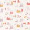Casadeco Happy Dreams 82841230 SMALL VILLAGE ROSE CORAIL falu krémfehér rózaszín lila korall sárga tapéta