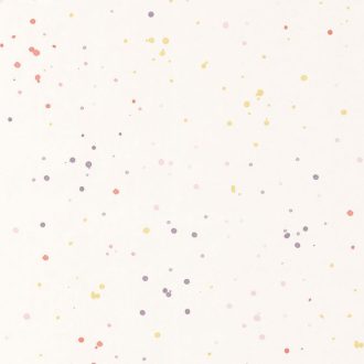   Casadeco Happy Dreams 82854133 SPLASH ROSE/CORAIL apró pöttyök krémfehér rózsazsín sárga lila tapéta