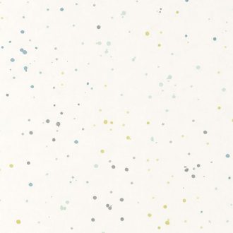   Casadeco Happy Dreams 82857131 SPLASH MENTHE/VERTL apró pöttyök krémfehér menta kék sárga tapéta