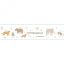 Casadeco Happy Dreams 82881337 FRISE SAVANNA BEIGE szavannai állatok krémfehér bézs barna kék bordűr