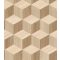 Rasch SALSA 833737 Geometrikus Grafikus háromdimenziós fakockák világosbézs és barna árnyalatok tapéta