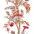 Casadeco Encyclopedia 83538565  PANORAMIQUE ARBORETUM FIG 2ROUGE  Natur magányos fa egzotikus virágokkal fehér szines falpanel