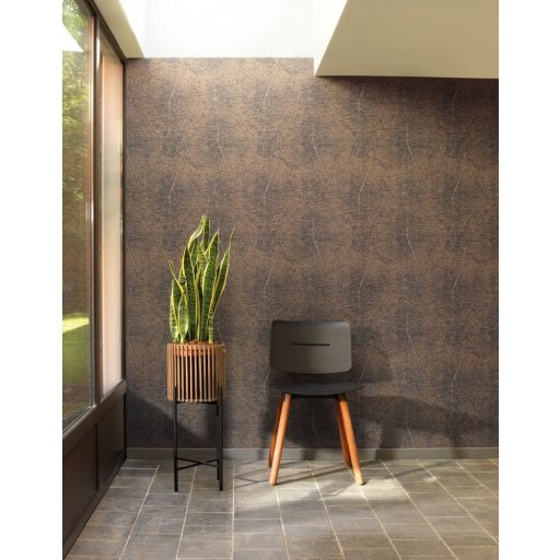 Casadeco Natura 83769414  WINTER Natur fatest évgyűrűi repedései sötétbarna/antracit rézszín fémes mintarajzolat tapéta