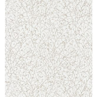   Casadeco Natura 83770108 SPRING Natur Törékeny ágak-finom rügyek "a tavasz első lehellete" krémfehér bézsarany fémes mintarajzolat tapéta