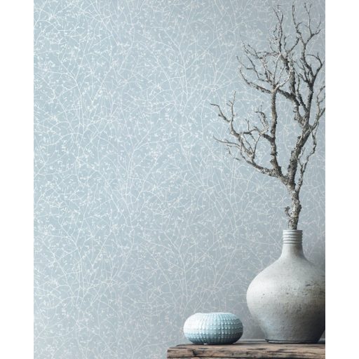Casadeco Natura 83776306 SPRING Natur Törékeny ágak-finom rügyek "a tavasz első lehellete" kék krémfehér tapéta
