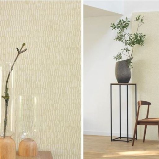 Casadeco Natura 83787332 AUTUMN Natur Stilizált parafa strukturminta vagy esőcseppek az ablakon krém/bézs zöld/zöldarany tapéta