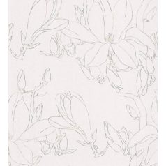   Casadeco Idylle 83821210 MAGNOLIA BEIGE virágos stilizált magnólia gyöngyházfehér bézs szürke tapéta
