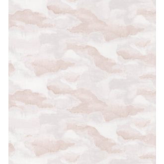   Casadeco Idylle 83874104  NUBIA ROSE NUDE Natur festői lebegő felhők fehér halvány szürke rózsaszín tapéta