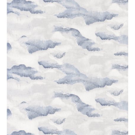 Casadeco Idylle 83876527  NUBIA BLUE Natur festői lebegő felhők fehér halvány szürke kék tapéta