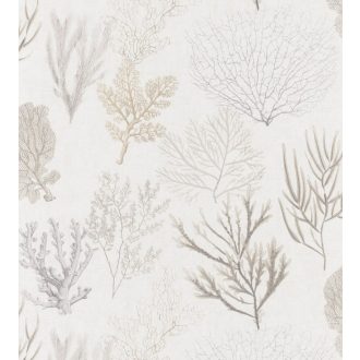   Casadeco Rivage 83971120 CORAIL Natur Különböző korallfajták megjelenítése krémfehér bézs szürke barna tapéta
