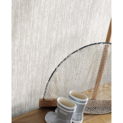 Casadeco Rivage 83990123 BORDAGE Natur Tengeri kopott valósághű famintázat fehér szürke szürkésbézs árnyalatok tapéta